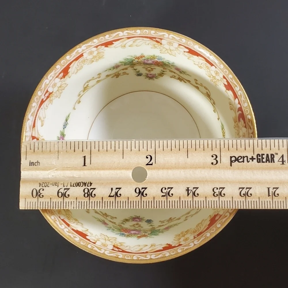 Noritake Floral Footed Tea Cup Made in Occupied Japan Vintage Porcelain